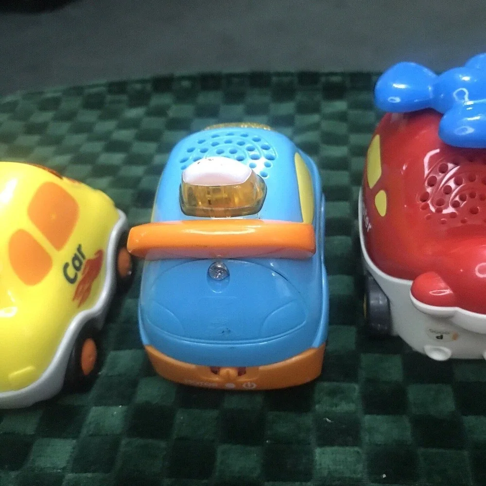 VTech Go Go Smart Wheels Race Car Helicopter Car Light & Sound Works Lot Of 3